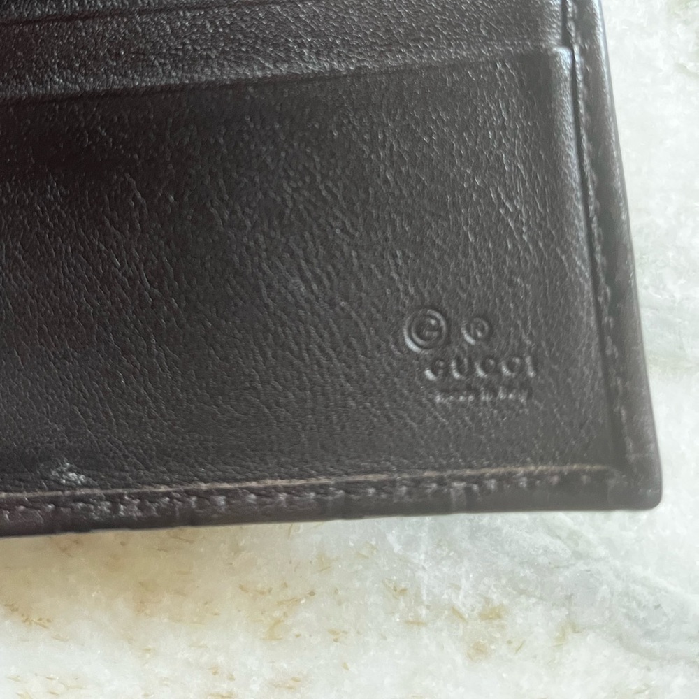 Gucci Signature Guccissima black/brown Clutch Fold Over Long Wallet Leather - Picture 5 of 7
